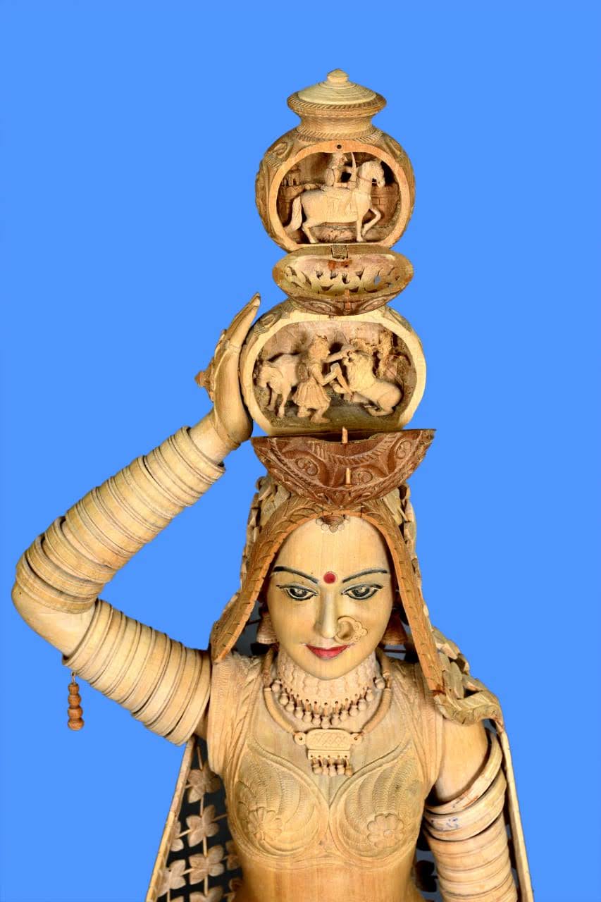 Sandalwood Rajasthani Doll