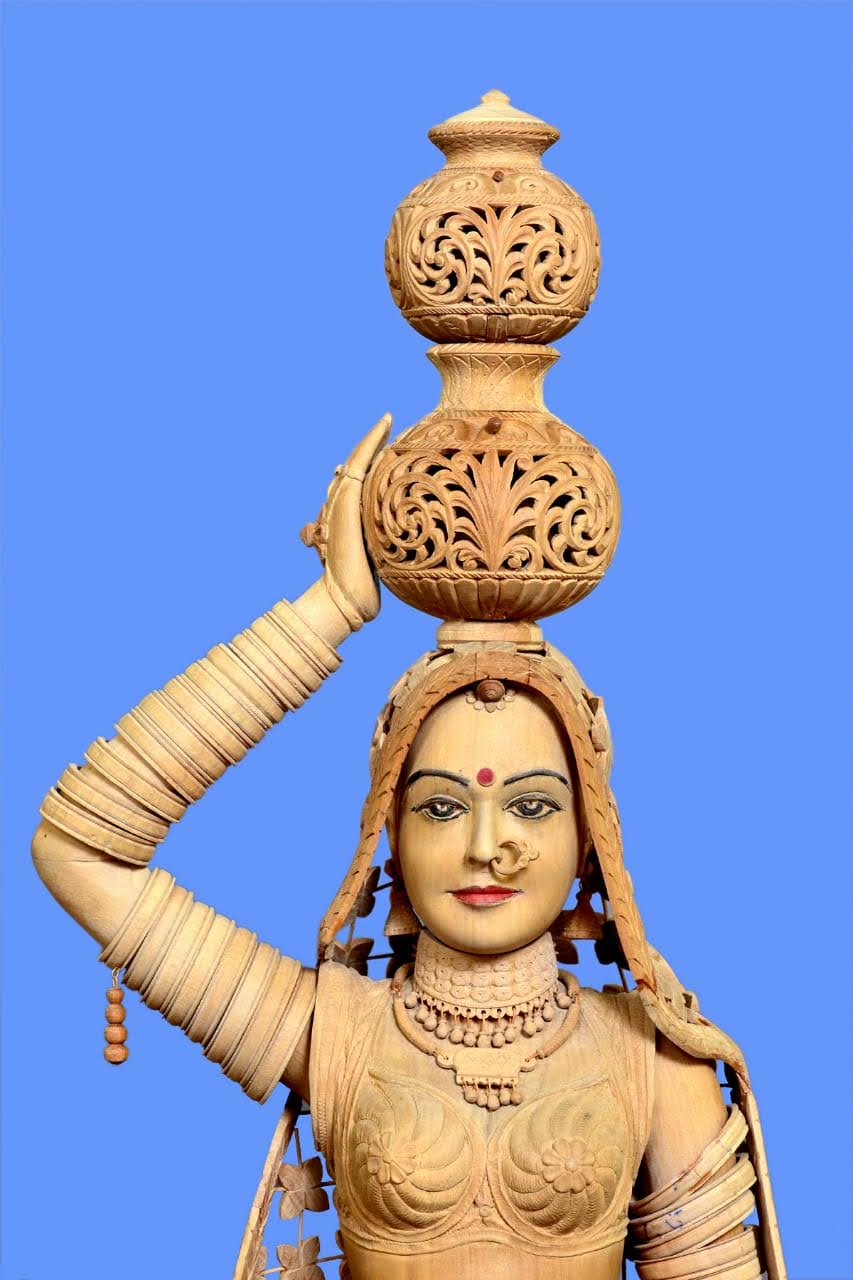 Sandalwood Rajasthani Doll