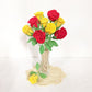 Happy Threads| Radiant Roses, Eco-Friendly Handcrafted Single Stem Crocheted Flowers, Lead-Free, Sustainable Decor & Gift Solution