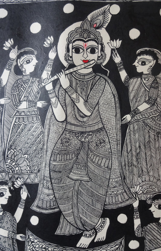 Navarathan Hathi in Madhubani Painting