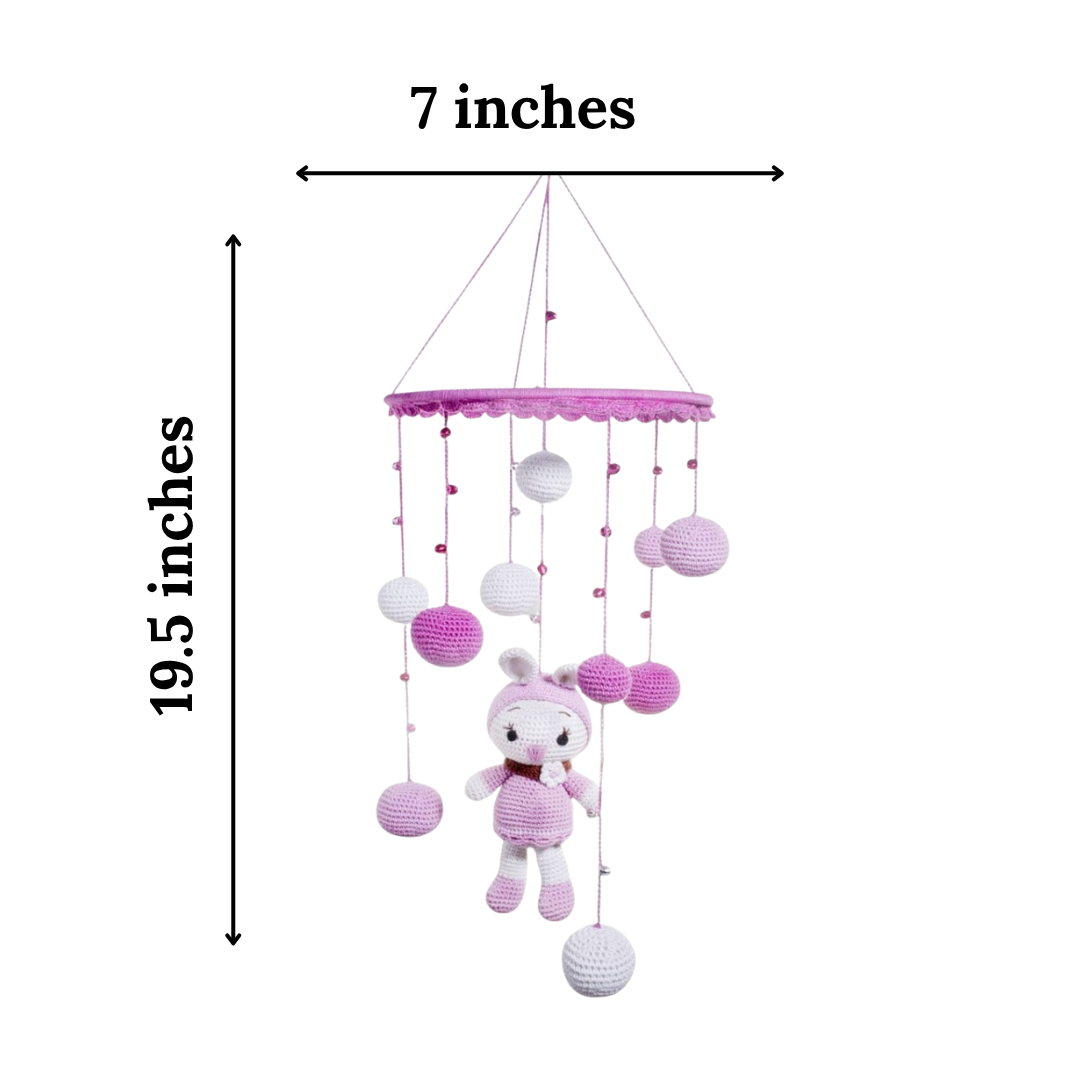 Happy Threads | Soothing Bunny Cot Mobile – Crafted for Baby’s Dreams - Hunar Hatti
