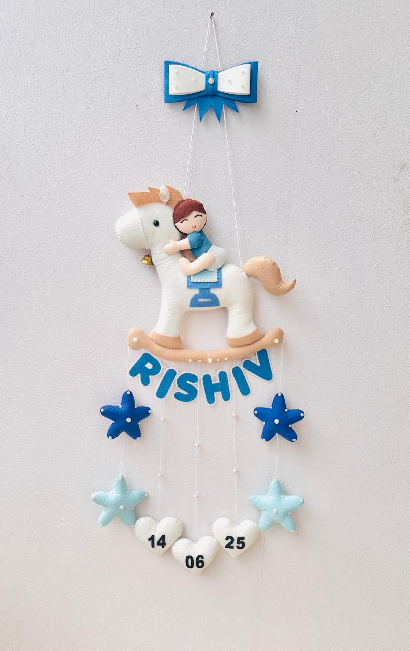 Kids hanging -Baby Boy on horse