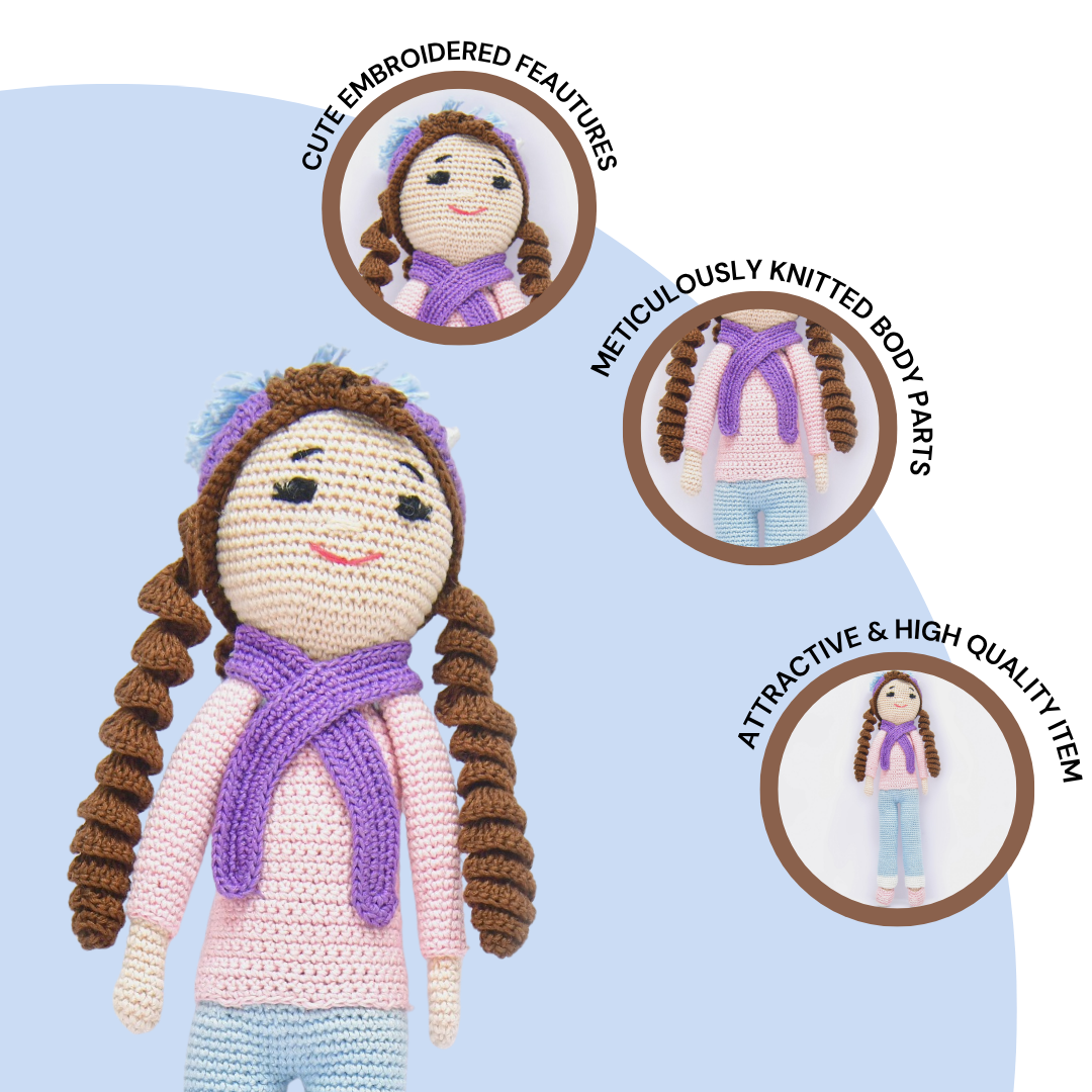 Happy Threads | Sweety – The Crochet Darling | Ethically Made Handmade Doll for Kids & Collectors