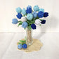 Happy Threads| Charming Tulips, Eco-Friendly Handcrafted Single Stem Crocheted Flowers - Child-Safe, Lead-Free, Sustainable Decor & Gift Solution