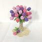 Happy Threads| Charming Tulips, Eco-Friendly Handcrafted Single Stem Crocheted Flowers - Child-Safe, Lead-Free, Sustainable Decor & Gift Solution