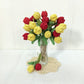 Happy Threads| Charming Tulips, Eco-Friendly Handcrafted Single Stem Crocheted Flowers - Child-Safe, Lead-Free, Sustainable Decor & Gift Solution