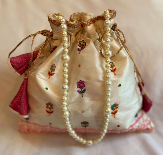 Beautiful hand embriodared Potli bag