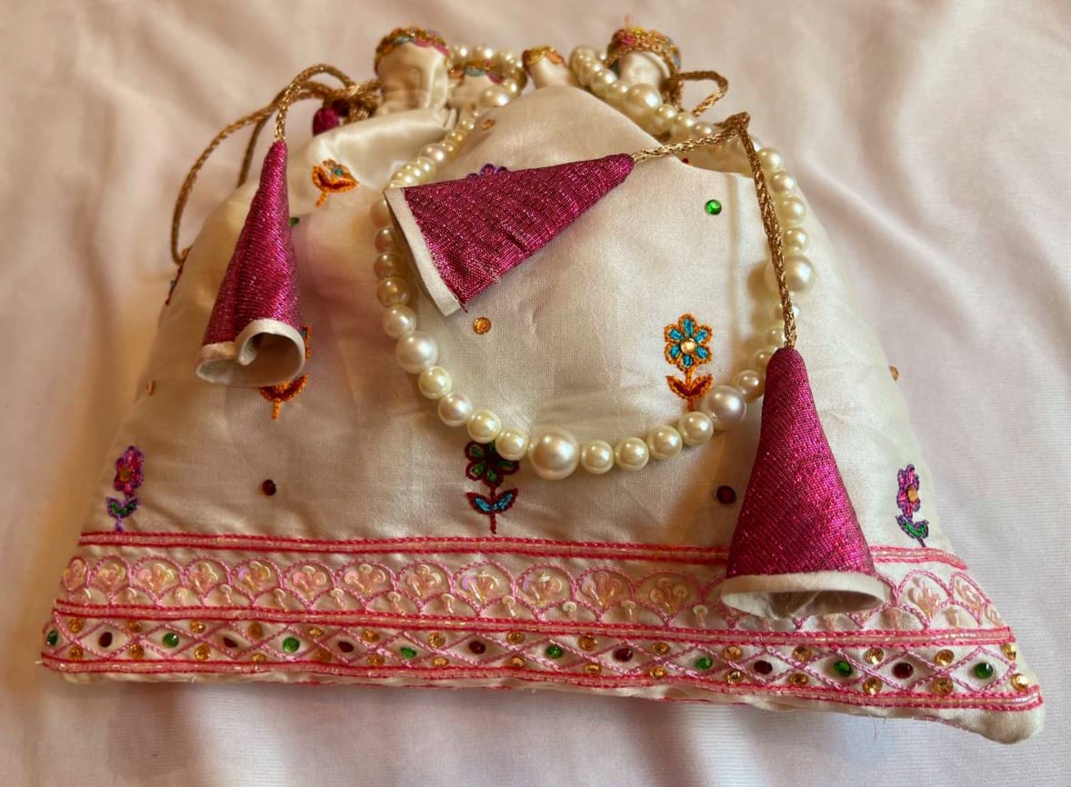 Beautiful hand embriodared Potli bag