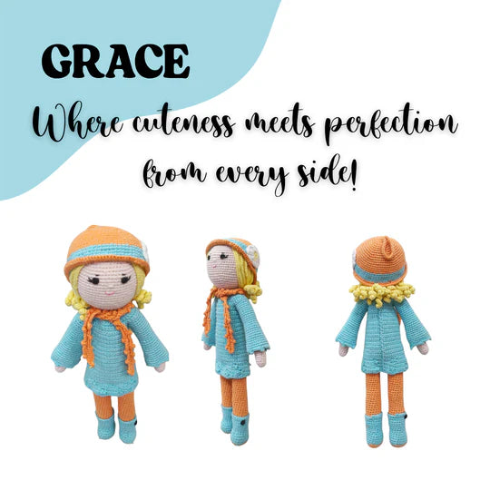Happy Threads | Grace the Crochet Companion – Perfect Gift for Little Dreamers