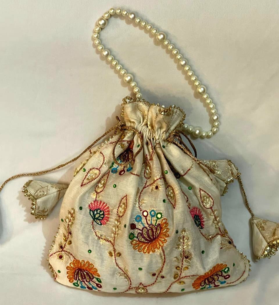 Beautiful hand embriodared Potli bag