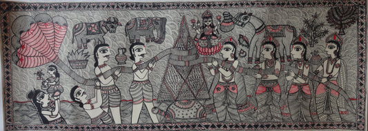 Sagara Madhanam in Madhubani Painting