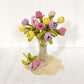 Happy Threads| Blooming Layered Tulips, Eco-Friendly Handcrafted Single Stem Crocheted Flowers - Child-Safe, Lead-Free, Sustainable Decor & Gift Solution