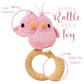 Happy Threads | Chirpy Bird Rattle – Handmade Eco-Friendly Baby Toy