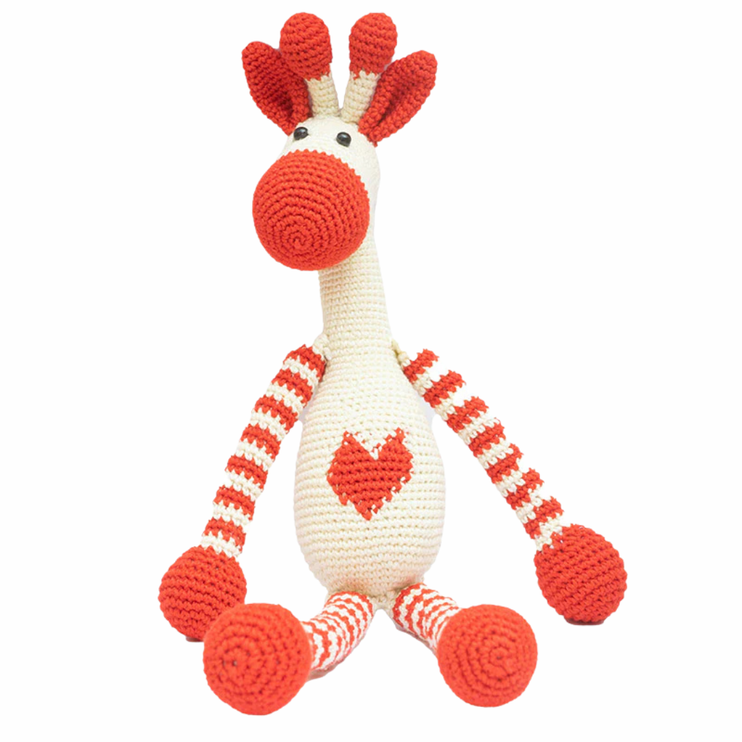 Happy Threads | Giphy the Giraffe | Handcrafted Crochet Toy | Soft & Adorable Companion for Kids