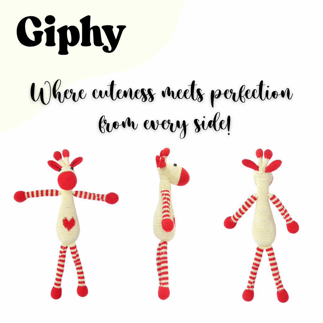 Happy Threads | Giphy the Giraffe | Handcrafted Crochet Toy | Soft & Adorable Companion for Kids