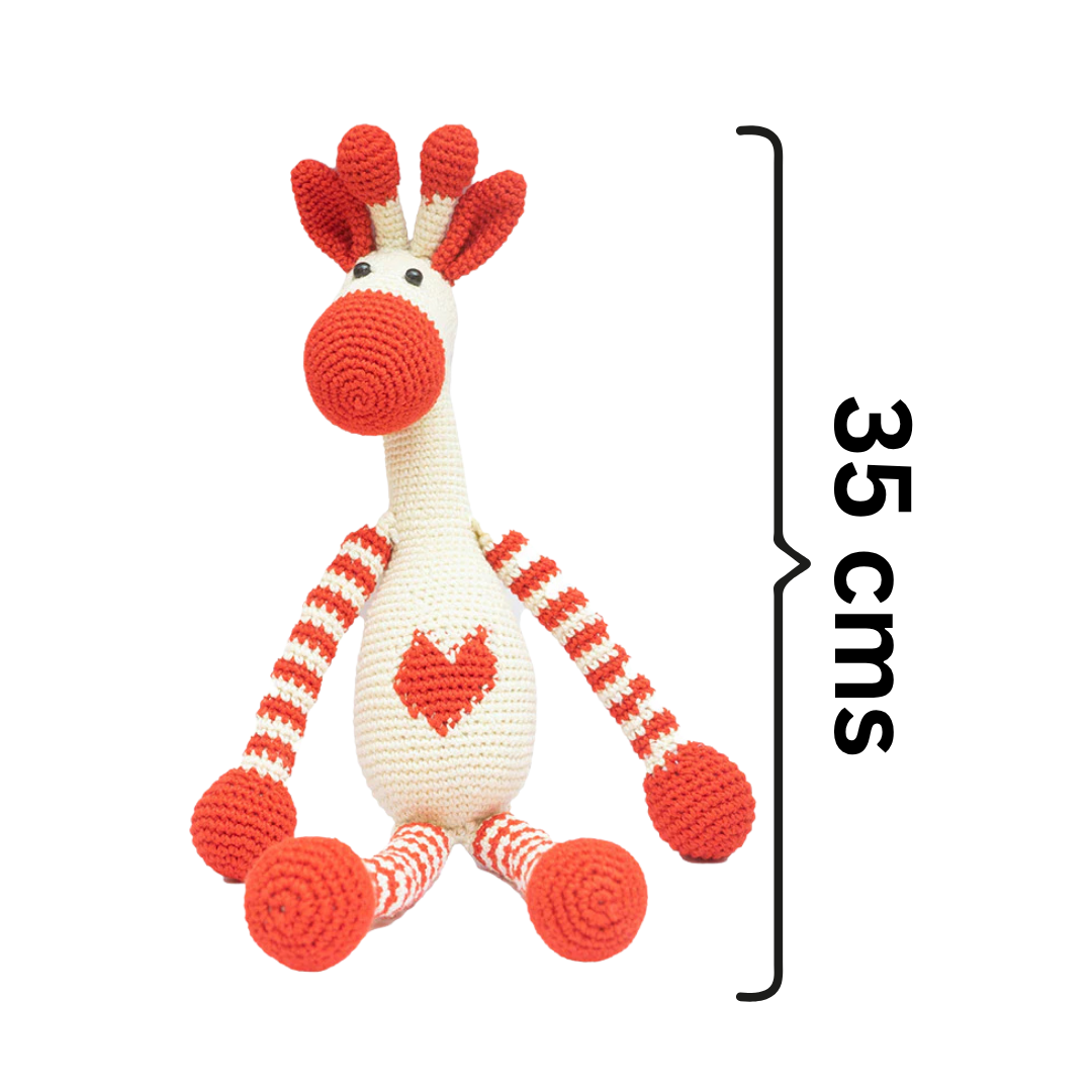 Happy Threads | Giphy the Giraffe | Handcrafted Crochet Toy | Soft & Adorable Companion for Kids