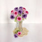 Happy Threads| Shaded Roses, Eco-Friendly Handcrafted Single Stem Crocheted Flowers - Child-Safe, Lead-Free, Sustainable Decor & Gift Solution