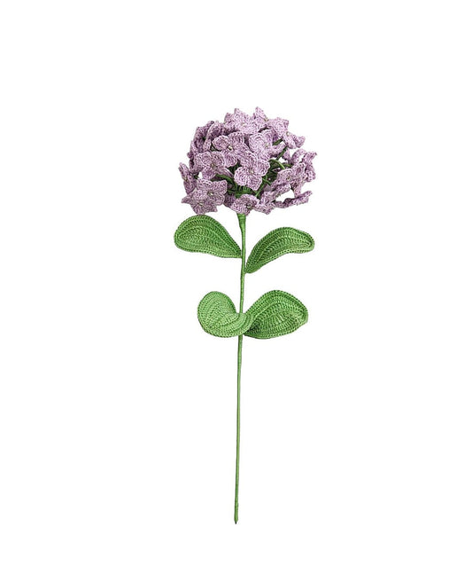 Happy Threads | Beautiful Hydrengas, Eco-Friendly Handcrafted Single Stem Crocheted Flowers - Child-Safe, Lead-Free, Sustainable Decor & Gift Solution