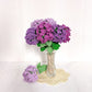 Happy Threads | Beautiful Hydrengas, Eco-Friendly Handcrafted Single Stem Crocheted Flowers - Child-Safe, Lead-Free, Sustainable Decor & Gift Solution