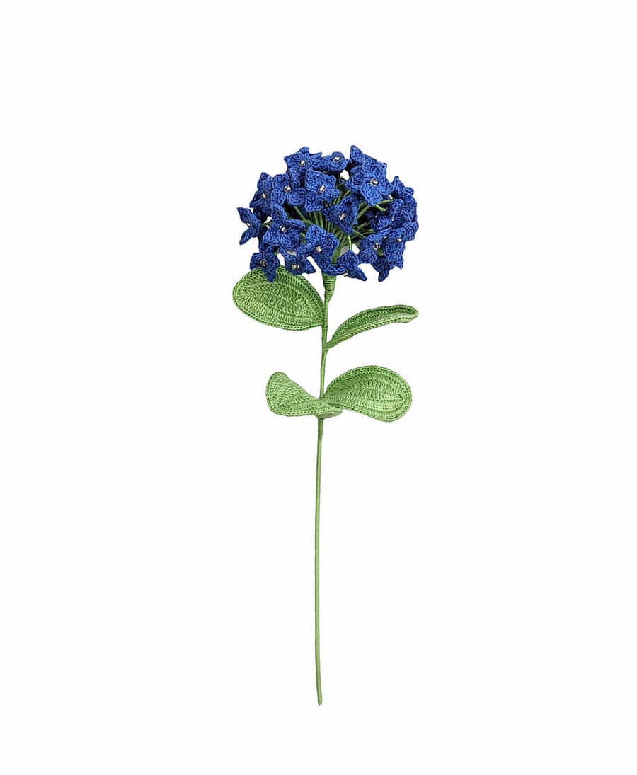 Happy Threads | Beautiful Hydrengas, Eco-Friendly Handcrafted Single Stem Crocheted Flowers - Child-Safe, Lead-Free, Sustainable Decor & Gift Solution