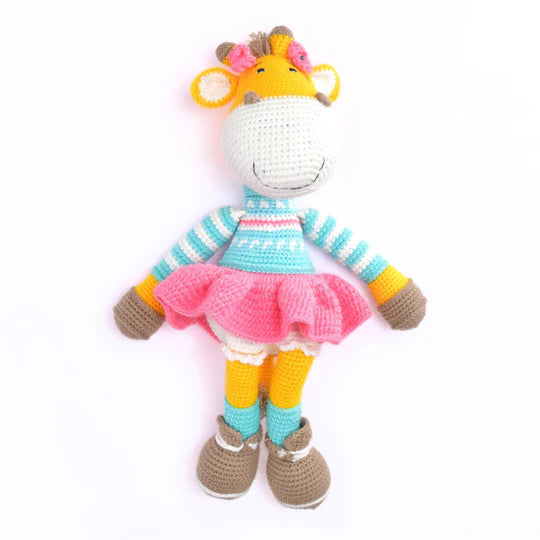 Happy Threads | Greta the Giraffe – Premium Handcrafted Crochet Soft Toy | Bestselling Cozy Plush