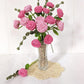 Happy Threads| Button Roses, Eco-Friendly Handcrafted Single Stem Crocheted Flowers - Child-Safe, Lead-Free, Sustainable Decor & Gift Solution