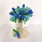 Happy Threads| Button Roses, Eco-Friendly Handcrafted Single Stem Crocheted Flowers - Child-Safe, Lead-Free, Sustainable Decor & Gift Solution