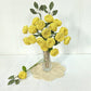 Happy Threads| Button Roses, Eco-Friendly Handcrafted Single Stem Crocheted Flowers - Child-Safe, Lead-Free, Sustainable Decor & Gift Solution