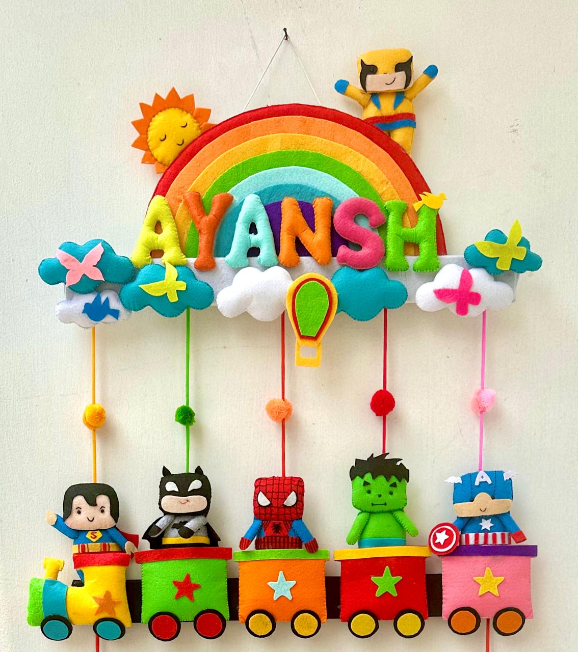Kids hanging -SuperheroTrain (Single Name)