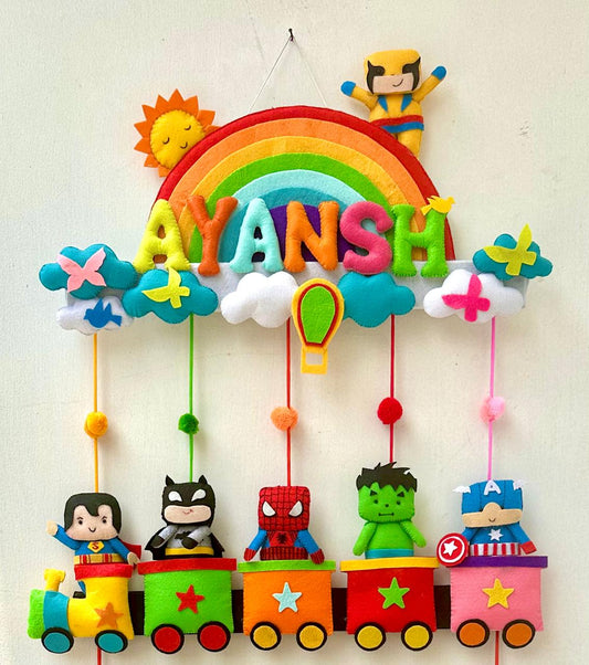 Kids hanging -SuperheroTrain (Single Name)