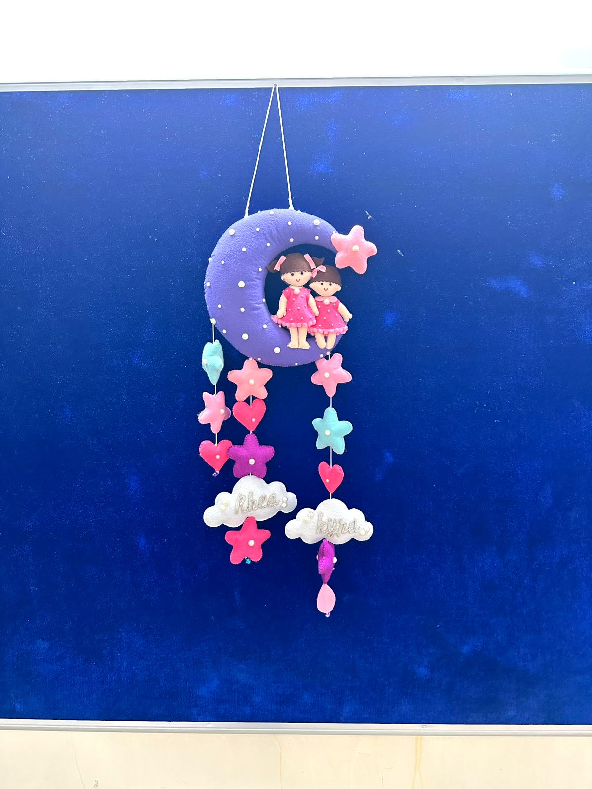 Kids hanging -Sisters on moon