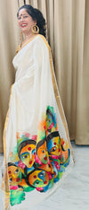 Hand painted sarees