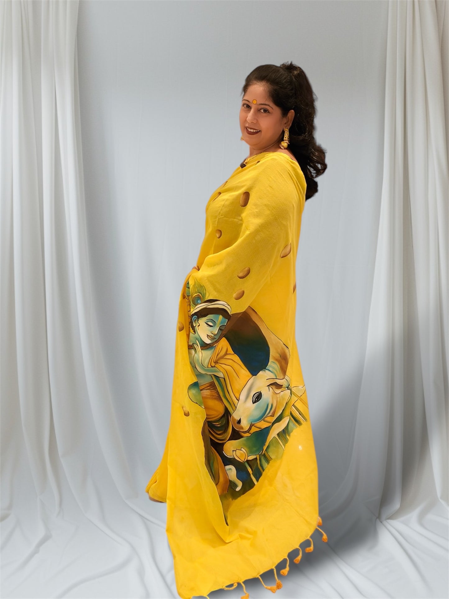 Hand painted sarees