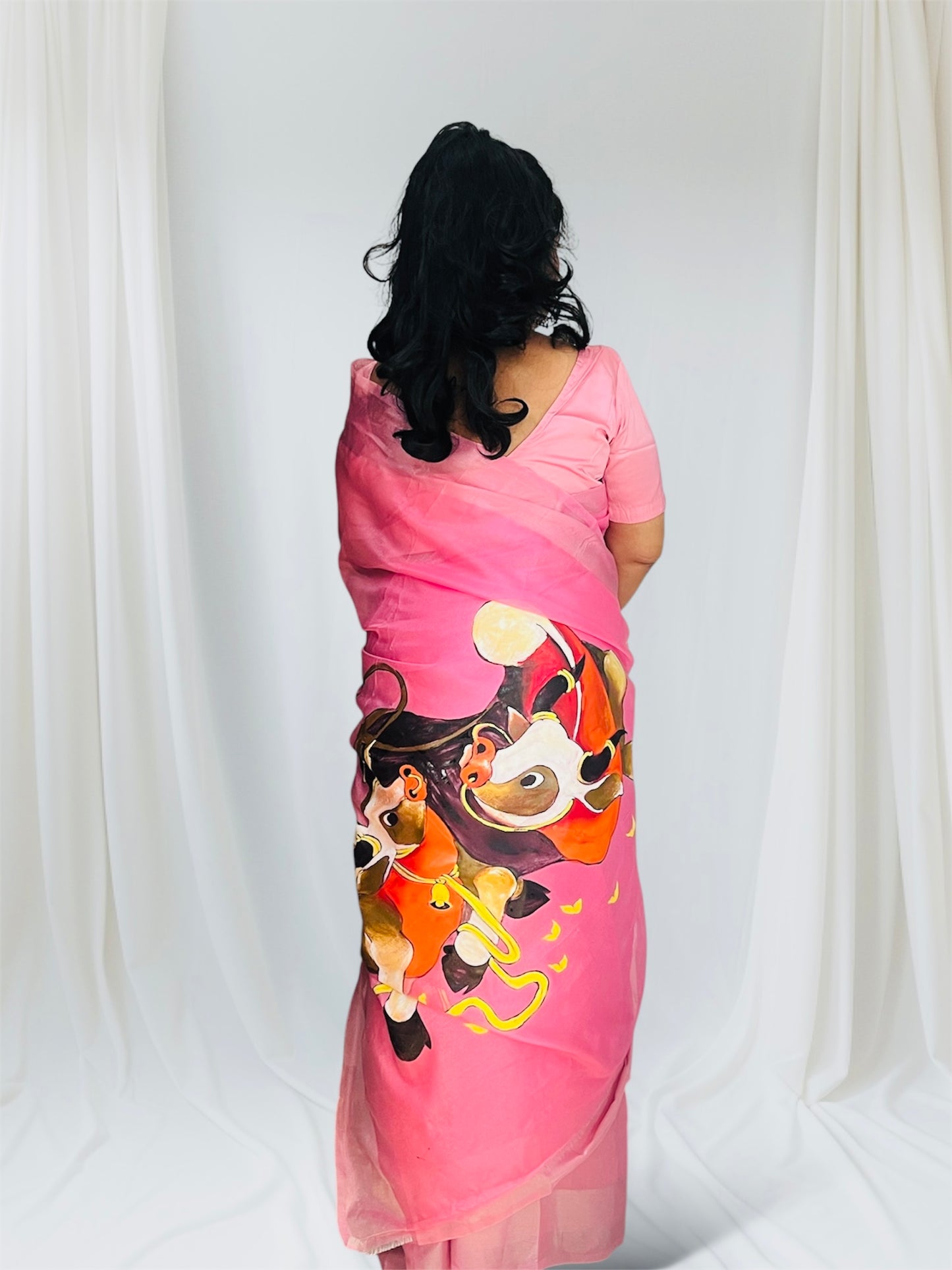 Hand painted sarees