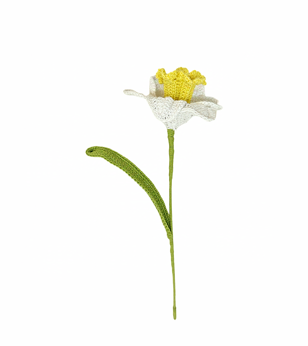 Happy Threads | Bright Crochet Daffodil | Handmade Floral Home Decor - Hunar Hatti