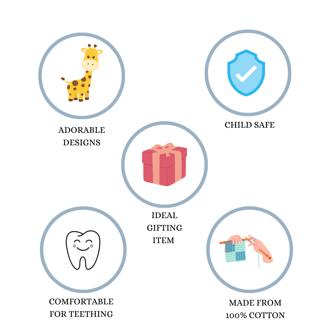 Happy Threads | Tiny Trunkies Crochet Baby Rattle Toy – Handmade with Love, Crafted for Cuddles