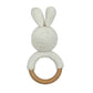 Happy Threads | Cuddly Bunnies Ring Rattle-Gentle & Safe Crochet Toy for Newborns