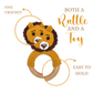 Happy Threads | Handmade Mini Simba Ring Rattle – Soft crochet lion for infants. Cute, safe, and perfect for teething, playtime, or special baby gifts!