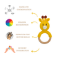 Happy Threads | Giraffe Giggles Ring Rattle – Handmade Crochet Friend Reaching for Baby Smiles
