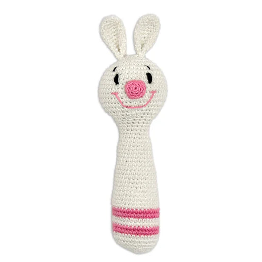 Happy Threads | Cuddly Bunnies Hand Rattle-Sensory Toy for Infants & Toddlers