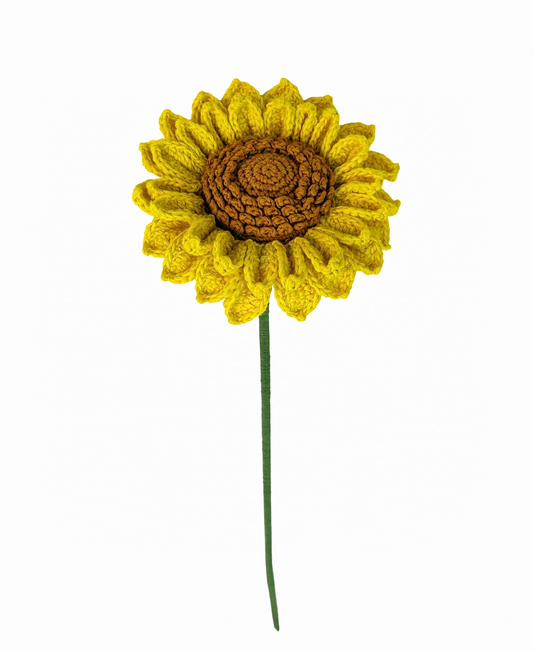 Happy Threads | Sunshine in a Stitch | Handmade Crochet Sunflowers for Gifts - Hunar Hatti