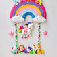 Kids hanging -Girl on Unicorn (Rainbow)