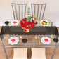 Handmade Crochet Table Runner  | Classy Black Elegant Home Décor - Hunar Hatti