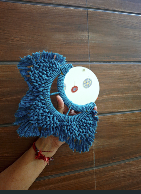 Macrame hanging-cresent moon dream catcher