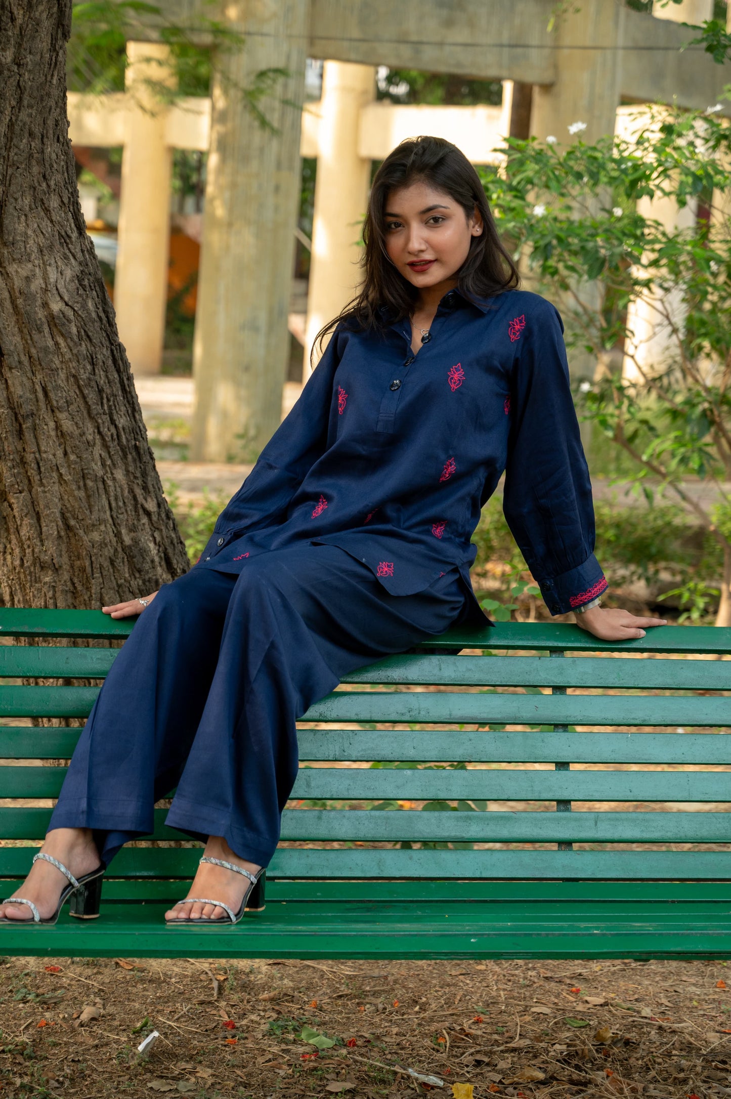 Hand embroidered Aari work Co-ord set