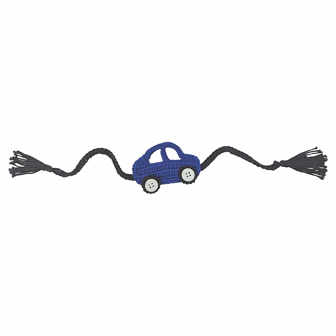 Happy Threads-Handcrafted Adorable Crochet Car Band- Dark Blue