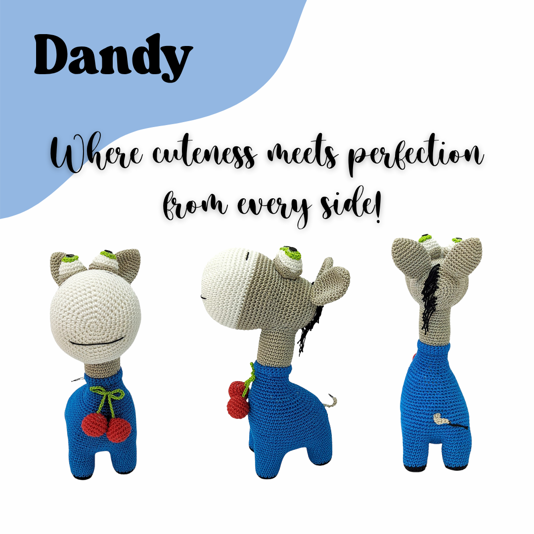 Happy Threads | Dandy Deor the Donkey – Handcrafted Crochet Cutie for Snuggles & Smiles Add to Wishlist