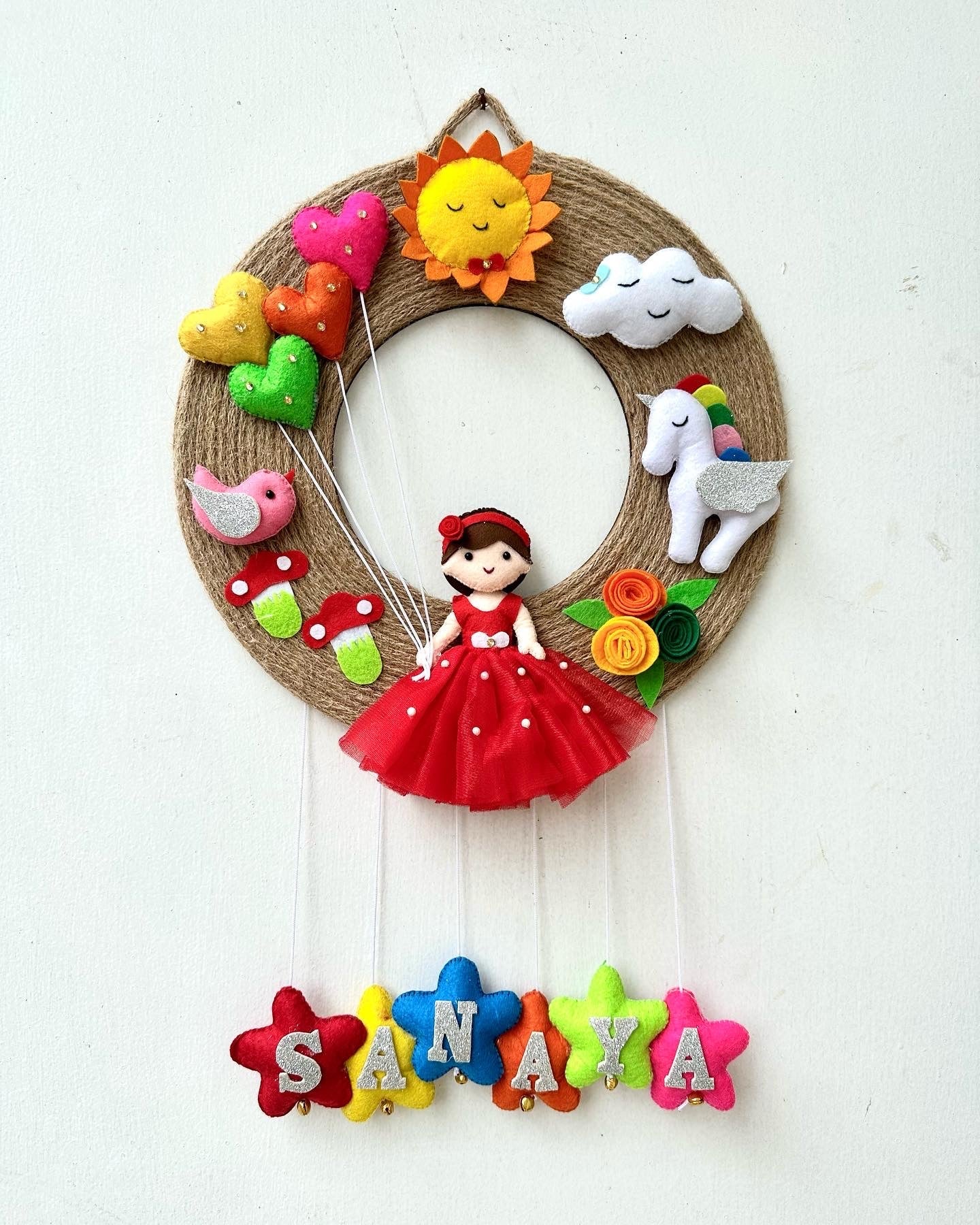 Kids hanging -Jute base Girl hanging