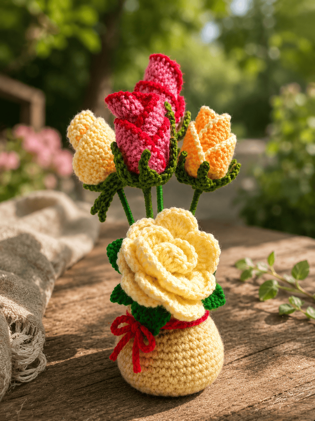 Crochet flower bunch,bouquet. Flowers that never fade