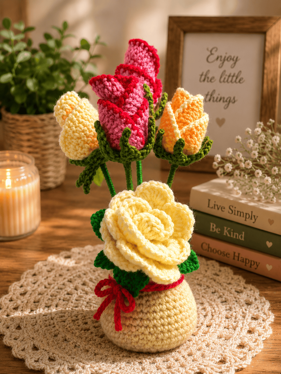 Crochet flower bunch,bouquet. Flowers that never fade